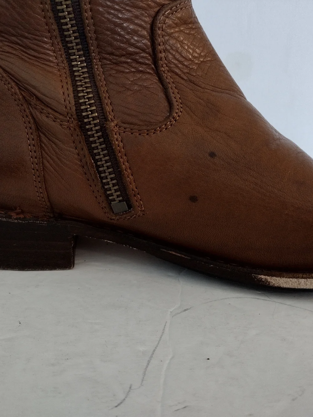 Frye Shirley Over The Knees Boots Size 7.5 Brown Leather Thigh High Fold Over - Picture 14 of 16